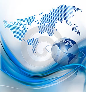 Abstract technology background with globe