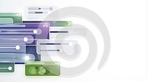 Abstract technology background with glowing lines and data visualization