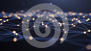 Abstract technology background glowing plexus structure network visualization global connection digital science concept