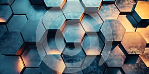 Abstract technology background hexagon glow neon line business background theme