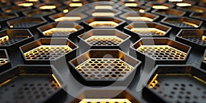 Abstract technology background hexagon glow neon line business background theme