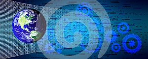 Abstract technology background Hi-tech communication concept innovation background.vector digital global technology concept.