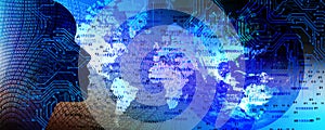 Abstract technology background Hi-tech communication concept innovation background.vector digital global technology concept.