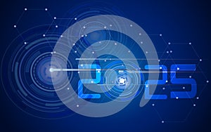 Abstract technology background Hi-tech communication in 2025 concept innovation background