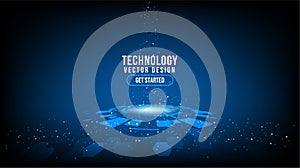Abstract technology background Hi-tech communication concept, technology, digital business, innovation, science fiction scene