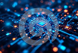 Abstract technology background. Ideal for neural networks.