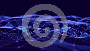 Abstract technology background. Network connection structure. Big data digital background. 3d rendering