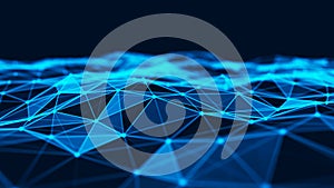 Abstract technology background. Network connection structure. Big data digital background. 3d rendering