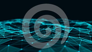 Abstract technology background. Network connection structure. Big data digital background. 3d rendering
