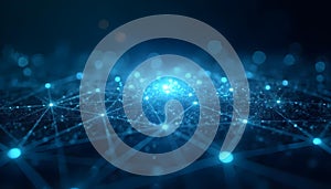 Abstract technology background. Network connection structure