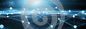 Abstract Technology Background. Network Connection Structure. Big Data Visualization. 3D Rendering