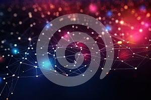 Abstract technology background. Network connection structure. 3D rendering. Big data visualization, Abstract digital connection