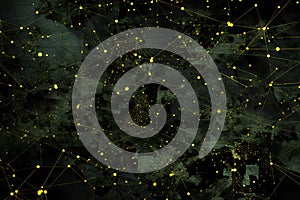 Abstract technology background,  Network connection structure,  Digital background