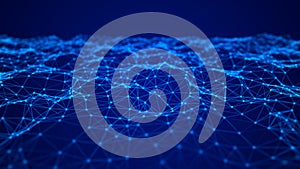 Abstract technology background. Network connection structure. Big data digital background. 3d rendering