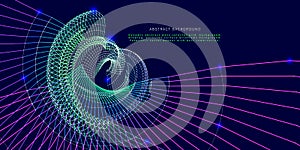 Abstract technology background with polygonal chaotic grid color. Analytics algorithms data. Computing cryptography concept.