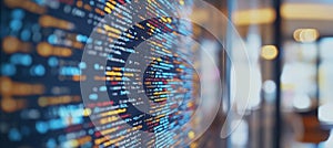 Abstract Technology Background With Programming Code, Big Data, Software Development Concept