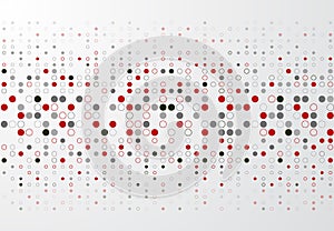 Abstract technology background with red and gray circle border p