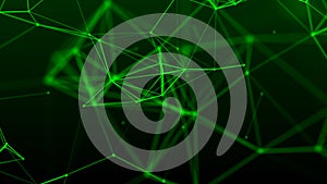 Abstract technology background. Network connection structure. Big data. Plexus effect. 3D rendering