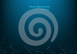 Abstract technology background. Science background. Big data. Background vector. Plexus effect. Network connection structure.
