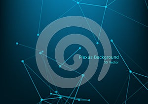 Abstract technology background. Science background. Big data. Background vector. Plexus effect. Network connection structure.