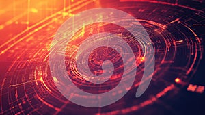 Digital data stream flowing in cyber network