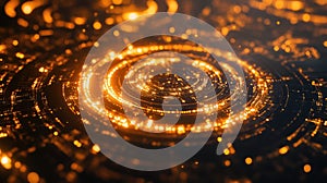 Digital data network transferring information in circular motion