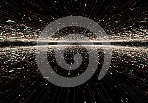 Abstract technology background with sparkling light trails and data streams