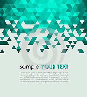 Abstract technology background with triangle