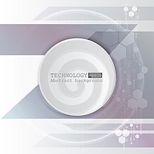 Abstract technology background with various technological elements. Vector illustration