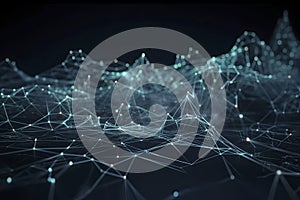 Abstract technology big data background concept. Artificial intelligence tech. Big data and cybersecurity. Transfer and storage of