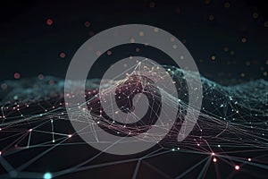 Abstract technology big data background concept. Artificial intelligence tech. Big data and cybersecurity. Transfer and storage of