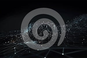 Abstract technology big data background concept. Artificial intelligence tech. Big data and cybersecurity. Transfer and storage of