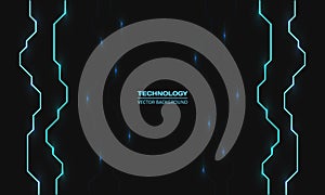 Abstract technology big data background with light neon effect. Futuristic modern geometric hi-tech background.