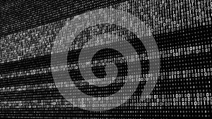 Abstract Technology Binary code Background. Computer Code. Digital flow. Big data and programming hacking. 3D rendering