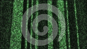 Abstract Technology Binary code Background. Computer Code. Digital flow. Big data and programming hacking. 3D rendering