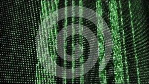 Abstract Technology Binary code Background. Computer Code. Digital flow. Big data and programming hacking. 3D rendering