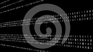 Abstract Technology Binary code Background. Computer Code. Digital flow. Big data and programming hacking. 3D rendering