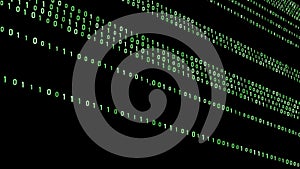 Abstract Technology Binary code Background. Computer Code. Digital flow. Big data and programming hacking. 3D rendering