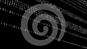Abstract Technology Binary code Background. Computer Code. Digital flow. Big data and programming hacking. 3D rendering