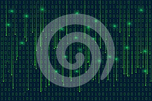 Abstract technology binary code background.Digital binary data and secure data concept with number 0 and 1.