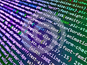 Abstract Technology Binary code Background. P. Javascript lines of code into a library for website application. Javascript