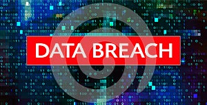 Abstract Technology Binary Code Dark Red Background. Cyber Attack, Ransomware, Malware, Scareware Concept