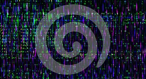 Abstract technology binary code red background with numbers