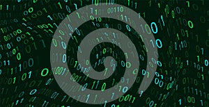 Abstract technology binary code red background with numbers