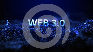 Abstract technology blue dots modern web 3.0 concept is free access