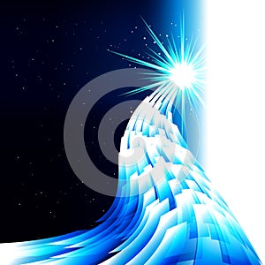 Abstract technology blue background, techno digital design.