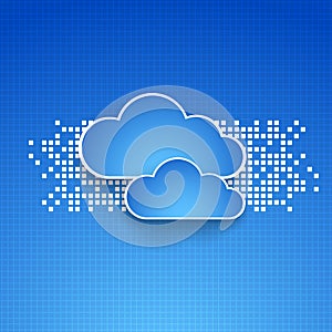 Abstract technology cloud theme backgrounds.