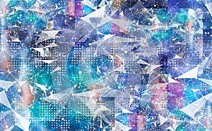 Abstract technology collage background