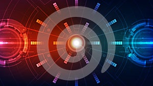 Abstract technology concept background. Vector illustration. Futuristic user interface.