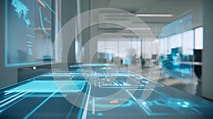 Abstract Artificial Intelligence and Business Data Visualization Technology Concept Background, Ai generated images